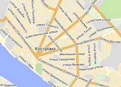 Карта Костромы